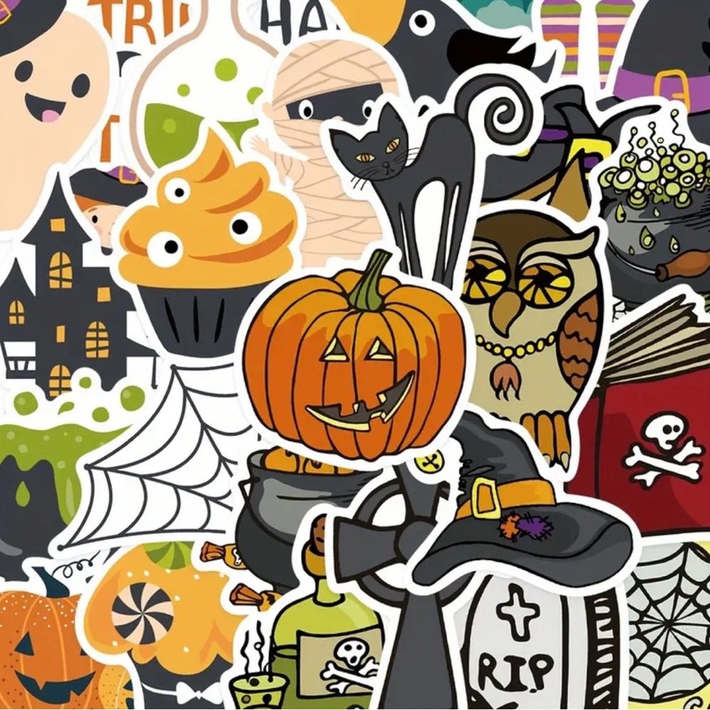 50 Spooky Cute Halloween Party Stickers